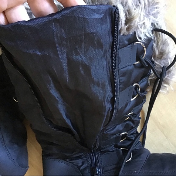 Paola Black cozy waterproof winter boots sz 8 - Picture 7 of 8